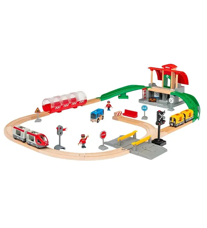 BRIO Speelgoed - Centraal station Set - 37 Onderdelen 33989 Express Levering