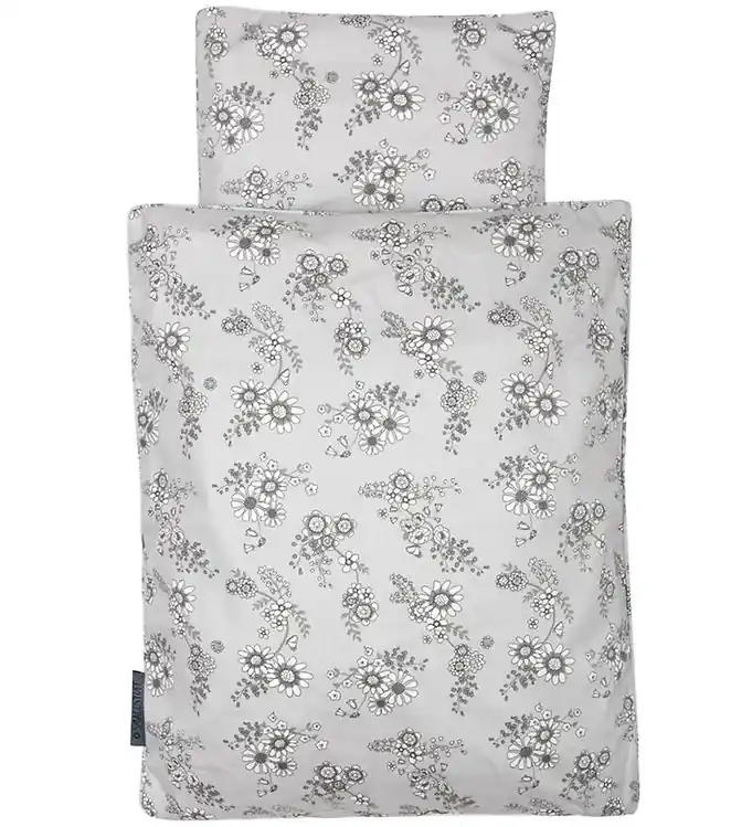 Laatste Kans Smallstuff Poppen Beddengoed - Flower Garden - Grijs