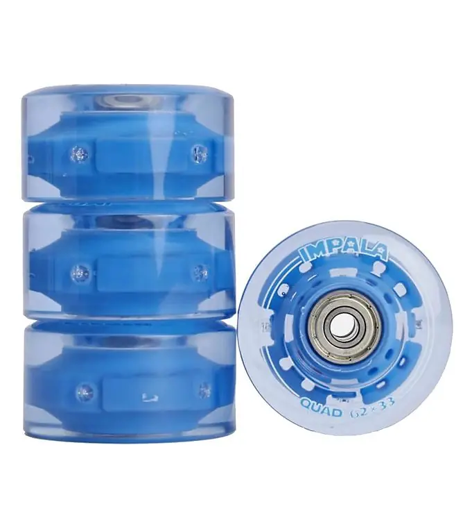 Impala Wielen - 4-pack - 62 mm - Blauw m. Licht Meest Verkocht