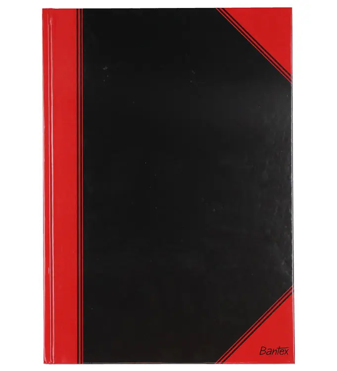 Bantex Notitieboekje - Gevoerd - A4 - Zwart/Rood Premium