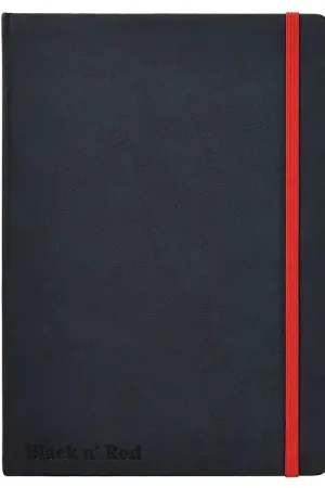 Korting Oxford Notitieboekje - Hard Cover - Gevoerd - A5 - Zwart/Rood