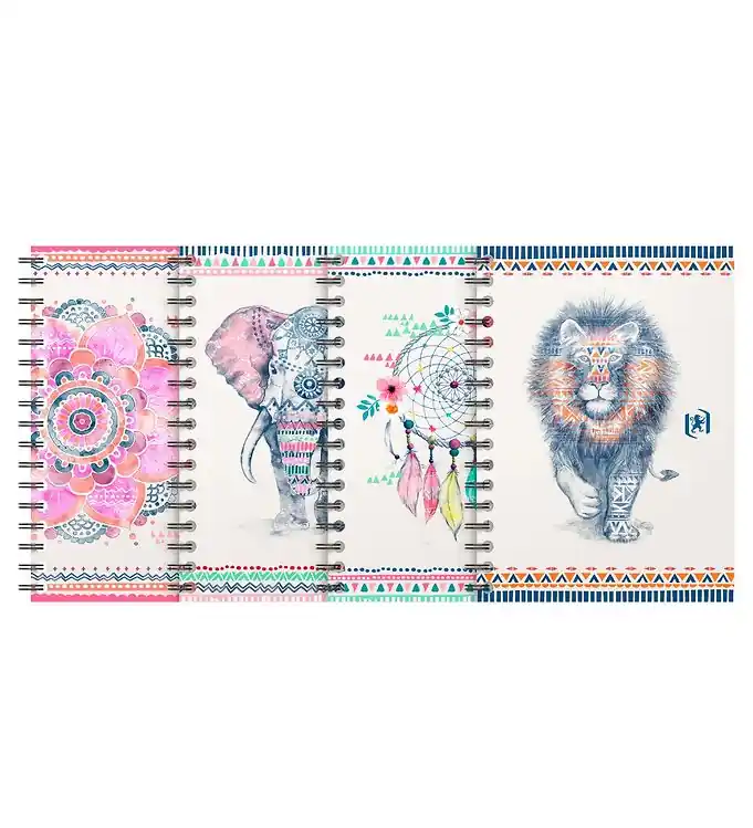 Oxford Notitieboekje - 1 Boek - Boho Chic - Vierkant - B5 - Dive Hoge Kwaliteit