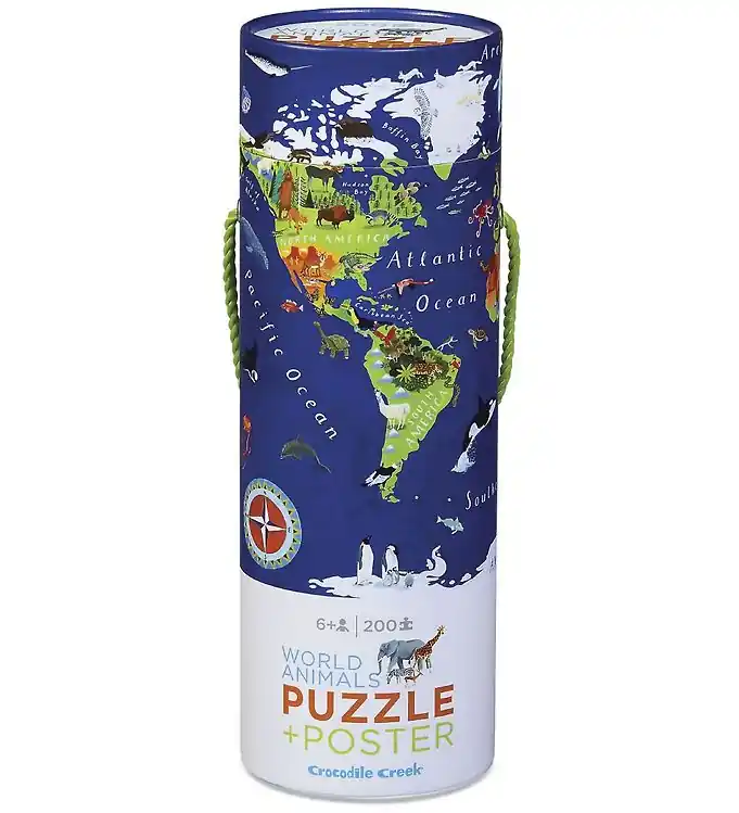 Crocodile Creek Puzzel - 200 Bakstenen - Wereld Animals Superprijs
