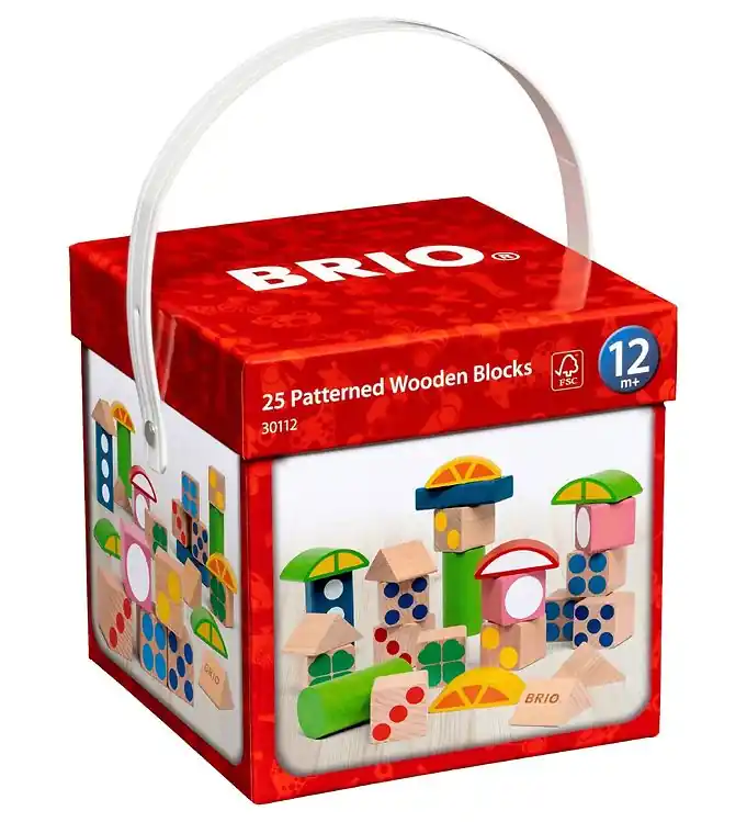 Express Levering BRIO Bouwblokken m. Patroon - 25 Onderdelen - Multicolour 30112