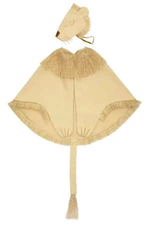 Meri Meri Kostuum - Leeuwenmantel en Hoed - Beige/Goud Beperkt Aanbod