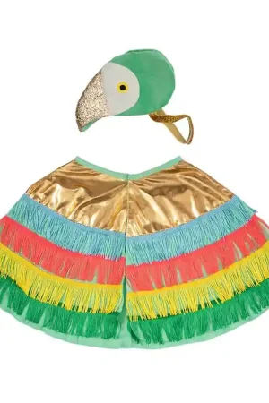 Favoriet Meri Meri Kostuum - Mantel en hoed - Papegaai - Multicolour