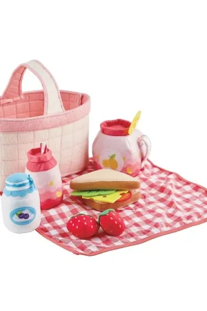 Op = Op Hape Speelgoedeten - 12 Onderdelen - Picknick Mand