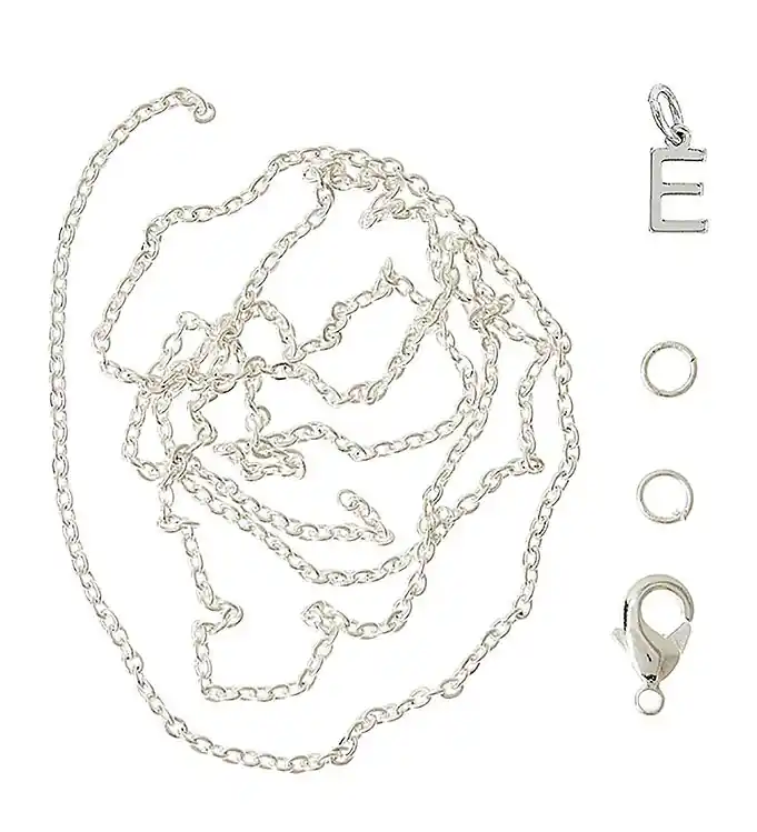 Me&My BOX Ketting m. Letter - E - Verzilverd Tijdelijk Beschikbaar