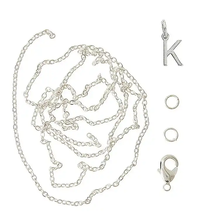 Op = Op Me&My BOX Ketting m. Letter - K - Verzilverd