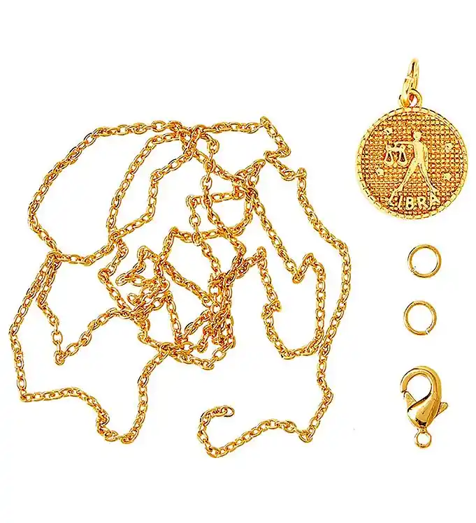 Me&My BOX Ketting m. Sterrenbeeld - Weegschaal - Verguld Nieuw