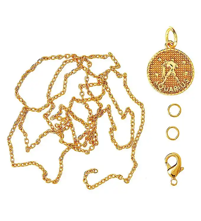 Me&My BOX Ketting m. Sterrenbeeld - Waterman - Verguld Flitsaanbieding