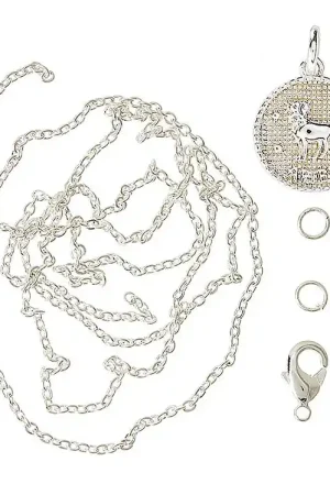 Rechtstreeks Van De Fabrikant Me&My BOX Ketting m. Sterrenbeeld - Ram - Verzilverd