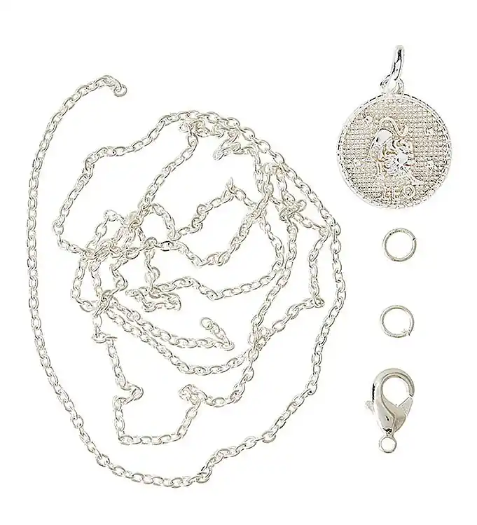 Me&My BOX Ketting m. Dierenriem - Leeuw - Verzilverd Premium