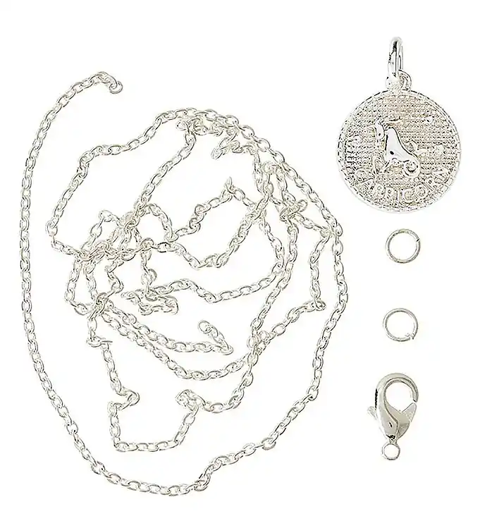 Me&My BOX Ketting m. Sterrenbeeld - Steenbok - Verzilverd Laatste Kans