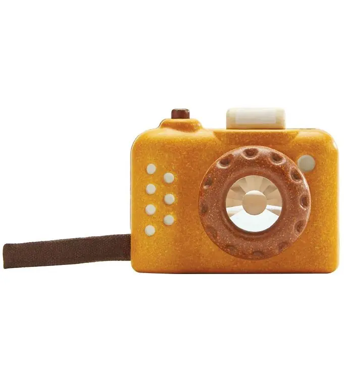 PlanToys Houten Speelgoed - Mijn eerste camera - Geel Dagaanbieding