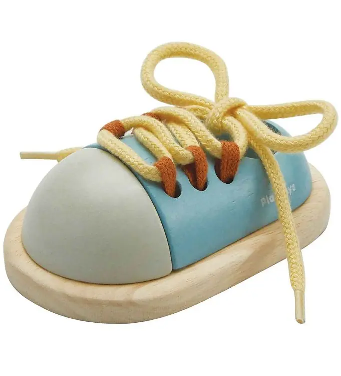 Populair PlanToys Houten Speelgoed - Leer strikken Schoenen