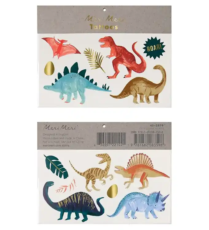 Flitsaanbieding Meri Meri Tattoos - Large - Dinosaur Kingdom