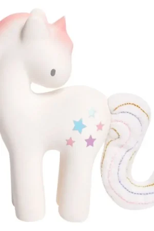 Tikiri Bijtspeelgoed - Natuurlijk Rubber - Suikerspin Eenhoorn - Exclusieve Aanbieding