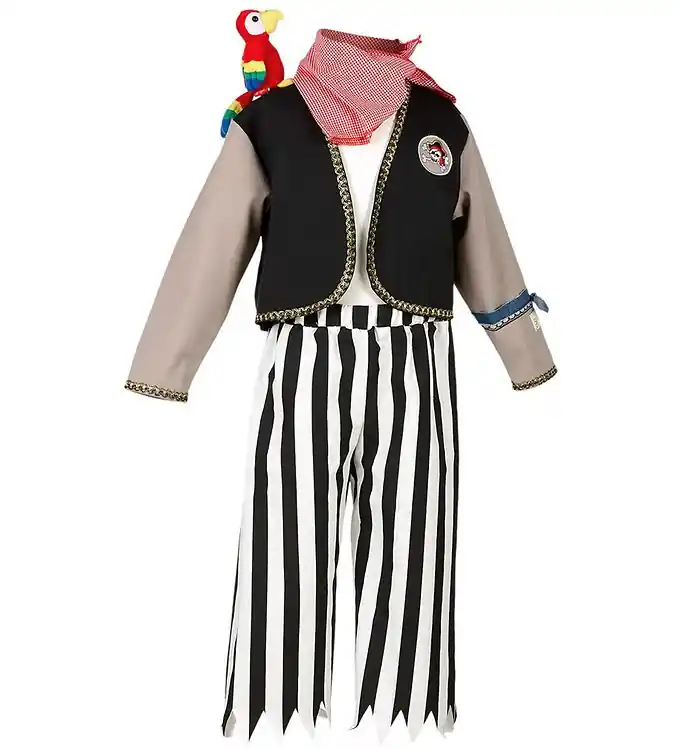 Beperkte Voorraad Souza Verkleedkleren - Piraat m. Papegaai - Zwart