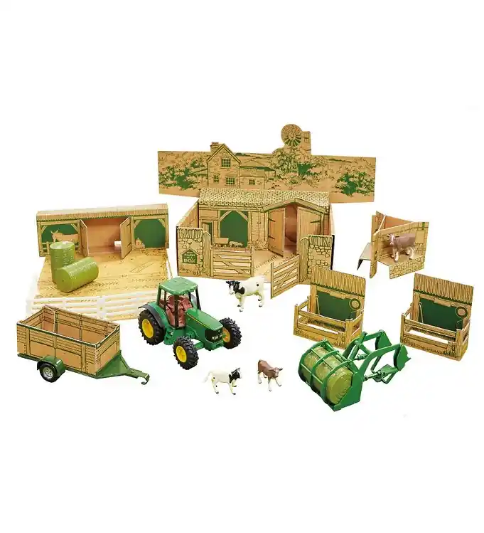 Britains Speelset - 43257 - John Deere - 20 Onderdelen - Farm In Tijdelijk Beschikbaar