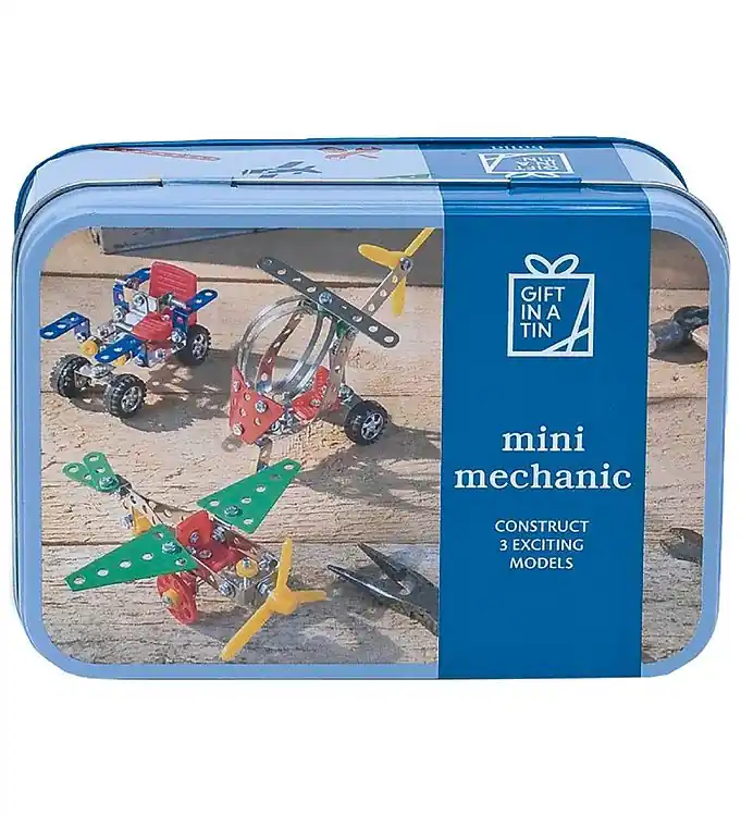 Gift In A Tin Bouwwerf Speelset - Bouwen - Mini Mechanic Weekendaanbieding