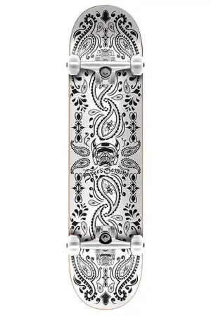 Beperkte Voorraad Speed Demons Skateboard - 8'' - Bandana compleet - Wit