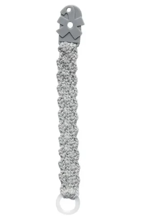 Gereduceerde Prijs Sebra Speenketting - Gehaakt - Elephant Grey