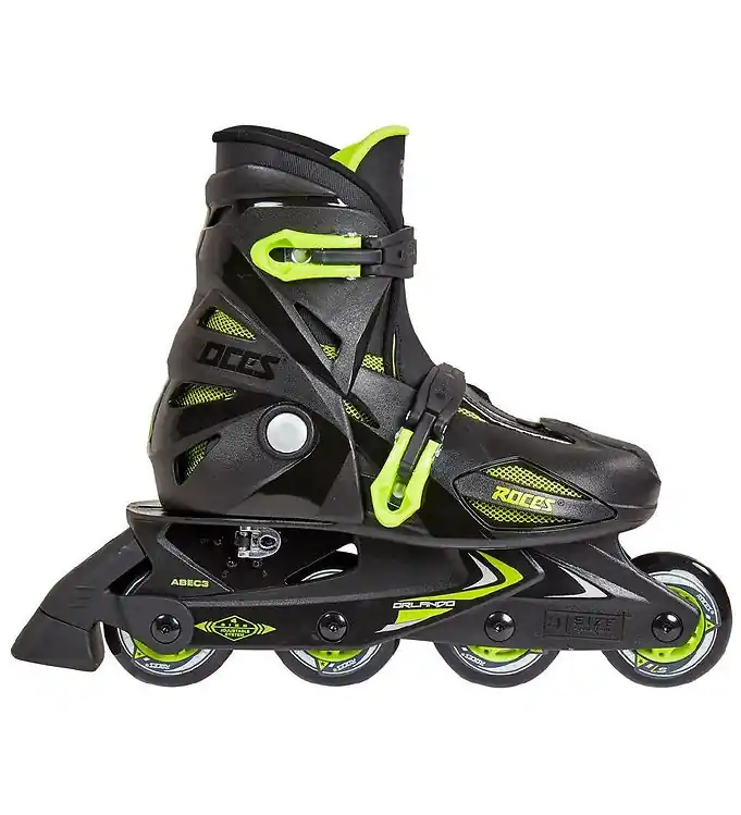 Goedkoop Roces Rolschaatsen - Orlando III - Zwart/Limoen - Skeelers