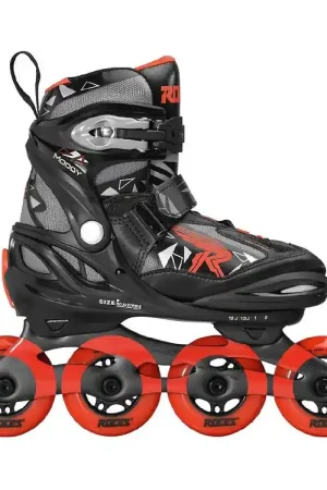 Roces Rolschaatsen - Moody Boy TIF - Zwart/Rood - Skeelers Gratis Retour