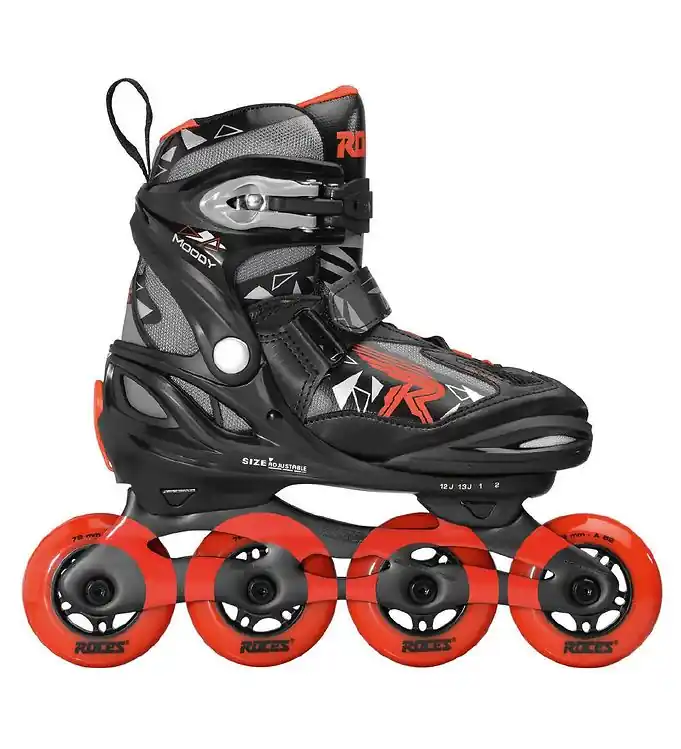 Roces Rolschaatsen - Moody Boy TIF - Zwart/Rood - Skeelers Gratis Retour
