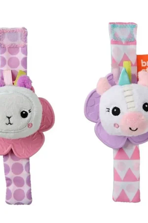 Bestel Nu Bright Starts Bijtratel - 2-pack - Eenhoorn & Lama
