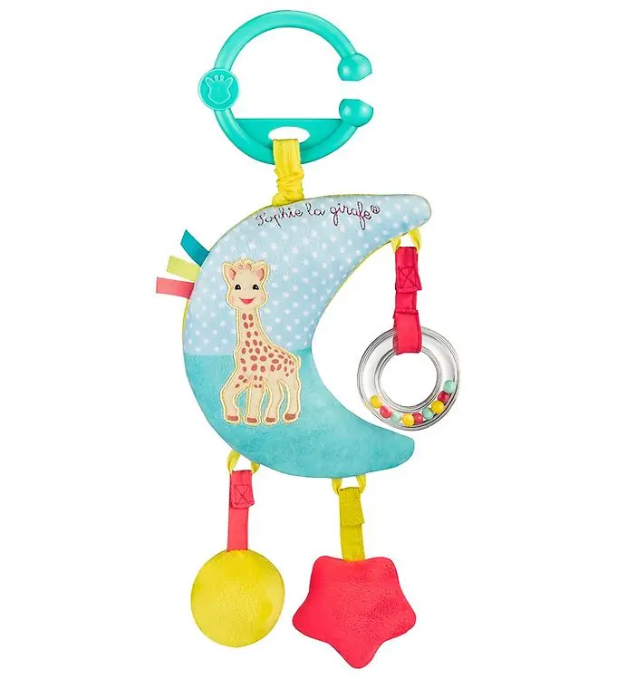 Sophie la Girafe Muziekmobiel - 29x18x8 cm - Maan - Multicolour Hoge Kwaliteit