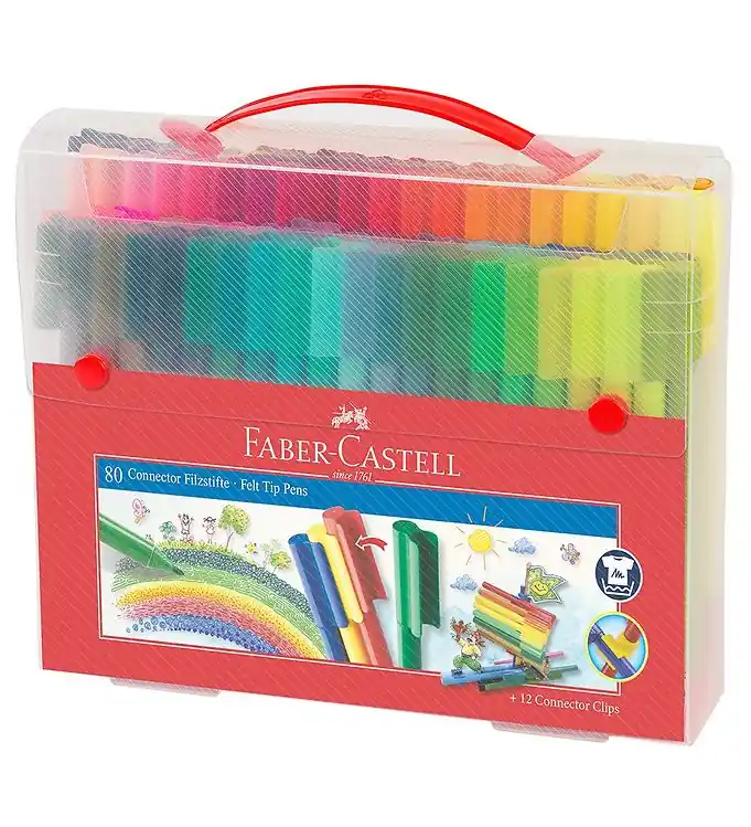 Goedkoop Faber-Castell Markers - Connector Etui - 80 stk - Multi
