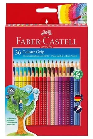 Faber-Castell Kleurpotloden - Grip - Aquarel - 36 stk - Meerkleu Weekendaanbieding