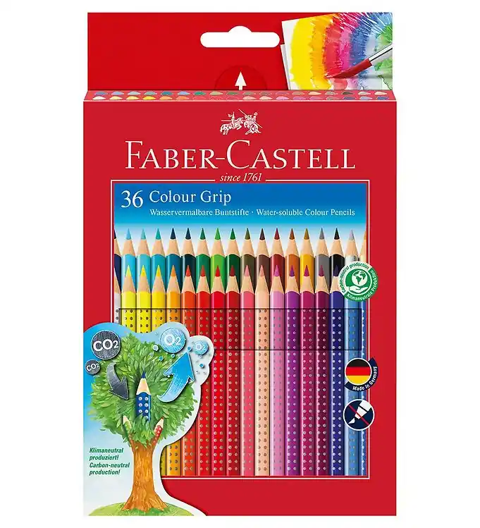 Faber-Castell Kleurpotloden - Grip - Aquarel - 36 stk - Meerkleu Weekendaanbieding