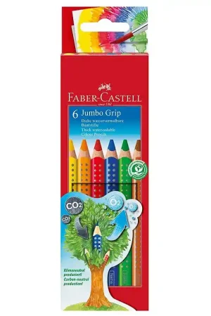 Exclusieve Aanbieding Faber-Castell Kleurpotloden - Jumbo Grip - Aquarel - 6 stk - Mul