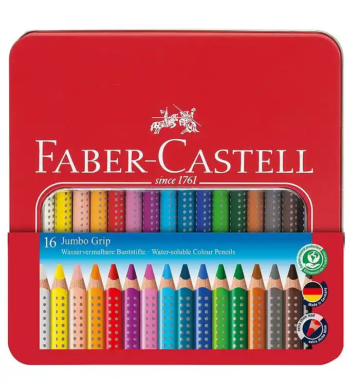 Seizoensaanbieding Faber-Castell Kleurpotloden - Jumbo Grip - Aquarel - 16 stk - Mu