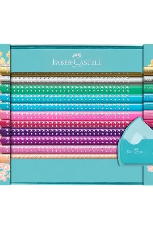 Betrouwbaar Faber-Castell Sparkle Blikken doos - Kleuren/Pins - 20 stk - Mul