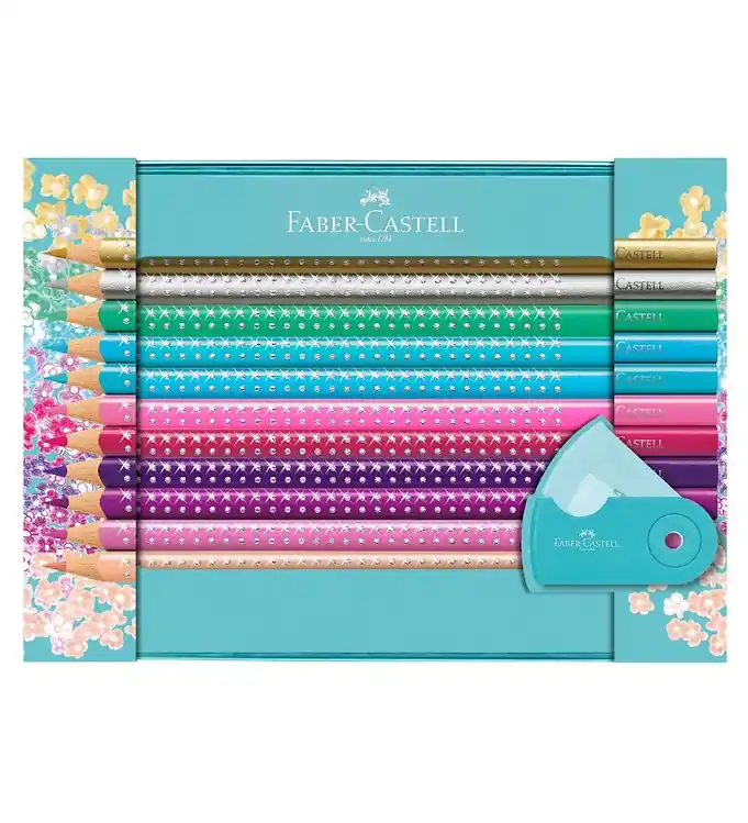 Betrouwbaar Faber-Castell Sparkle Blikken doos - Kleuren/Pins - 20 stk - Mul