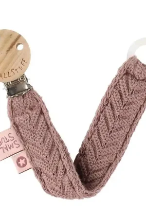 Direct Verzonden Smallstuff Speenketting - Gehaakt - Dark Rose