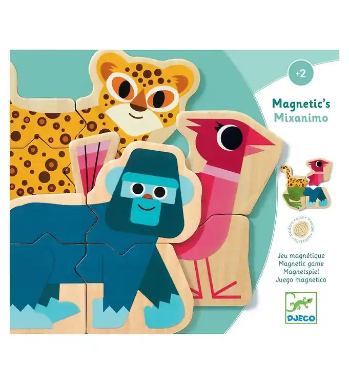 Djeco Magnetische puzzel - 6 st./24 Bakstenen - Mixanimo Voordeelprijs
