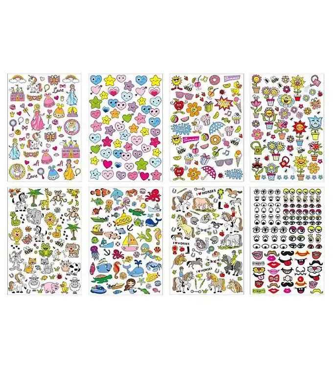 Exclusieve Aanbieding Playbox Stickers - 500 st. - Prinsessen/Dieren/Bloemen/enz.
