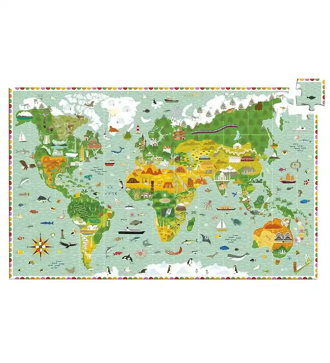 Djeco Puzzel - 200 Bakstenen - Rond de wereld Nu Kopen