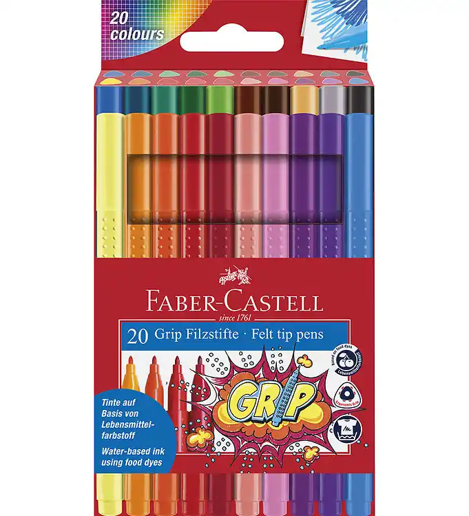 Merkproduct Faber-Castell Markers - Grip - 20 stk - Multicolour