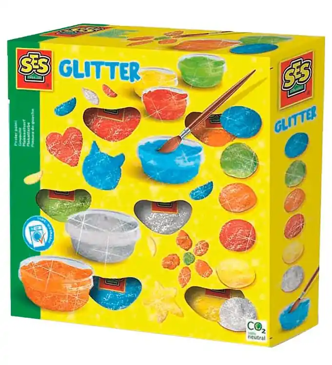 Beste Prijs SES Creative Posterkleuren - 6x45 ml - Glitter