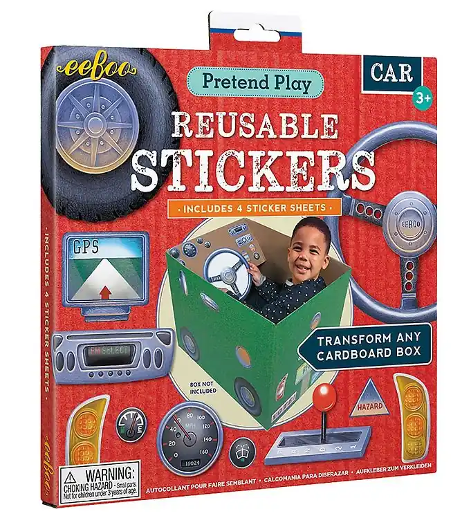 Eeboo Stickers - Herbruikbaar - Rollenspel - Auto Beperkte Voorraad