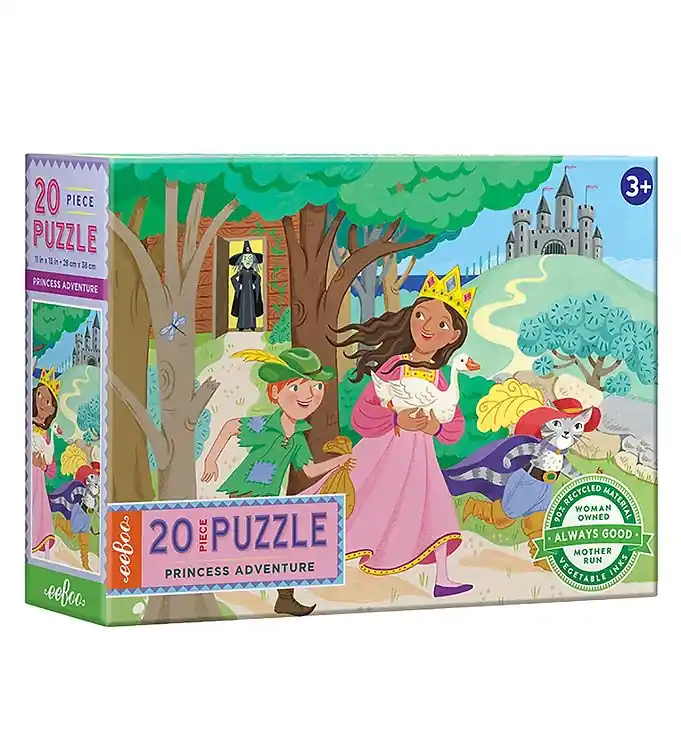 Eeboo Puzzel - 20 Bakstenen - Prinses op Sprookje Finale Uitverkoop