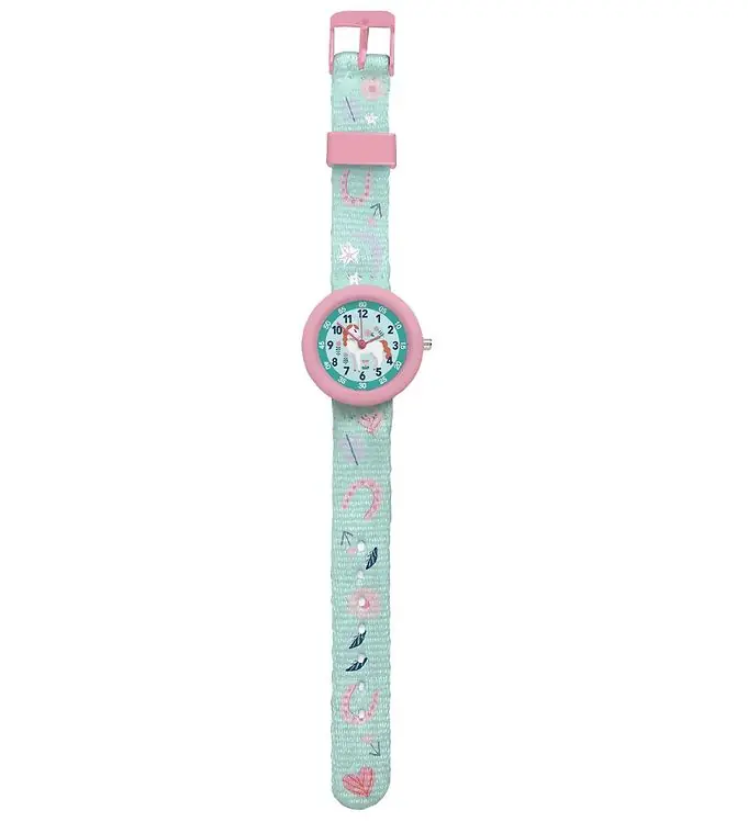 Djeco Horloge - Mint Groen m. Paard Voordeelprijs