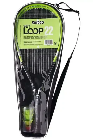 Stiga Badminton Set - Lus 22 Speed - 6 Onderdelen - Zwart/Groen Must-Have