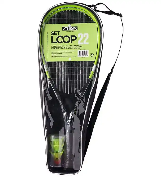 Stiga Badminton Set - Lus 22 Speed - 6 Onderdelen - Zwart/Groen Must-Have